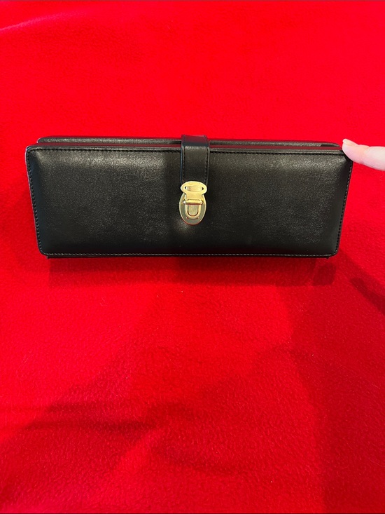 Accessories - Black Leather Jewelry Organizer Case Hard Shell Storage